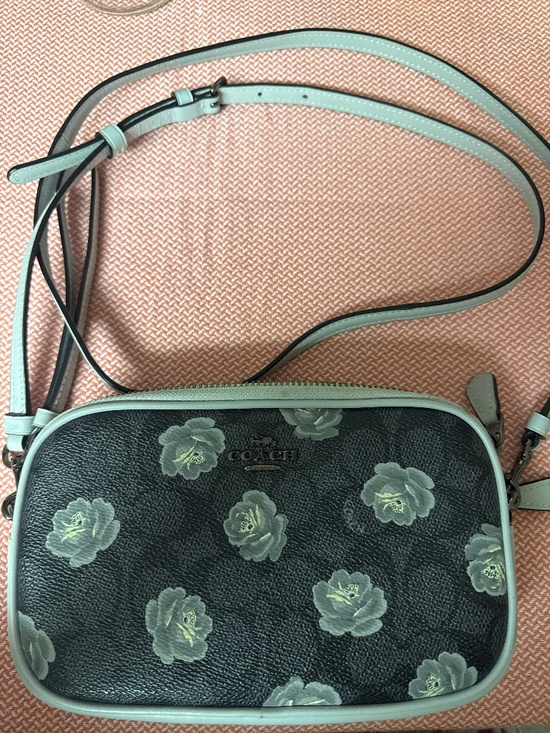 Coach Handbags - Denim Blue Coach Floral Small Crossbody Bag